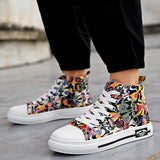 Unisex Sneakers Classic Graffiti Lace-up High top