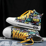 Unisex Sneakers Classic Graffiti Lace-up High top