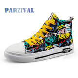 Unisex Sneakers Classic Graffiti Lace-up High top