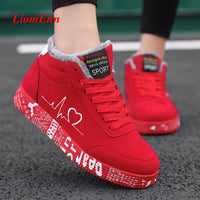 Red Winter Boots Women Sneakers