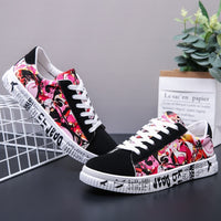 Men Sneakers Casual Lace-Up Colorful  Sport Graffiti