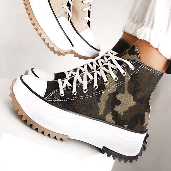 Women's Sneaker High Cut Camouflage