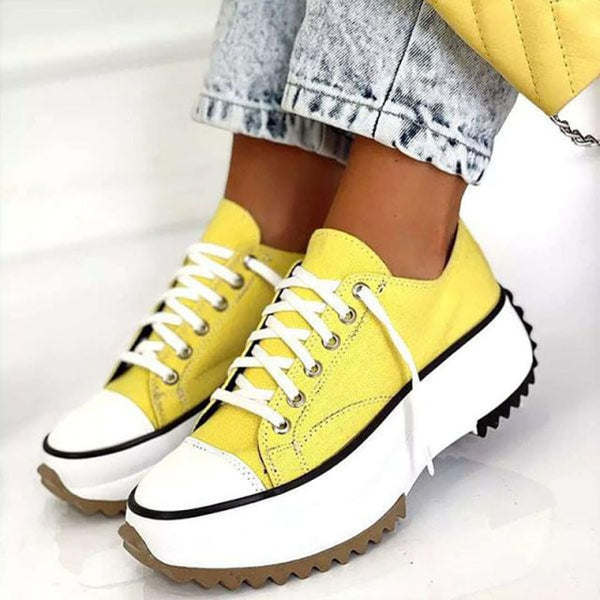 Women's Sneaker Yellow Low Rise