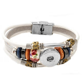 Snap Button Real Leather Bracelet