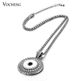Interchangeable Jewerly Snap Button  with Crystal Stainless Steel Chain