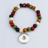 Colorful Wood Beaded Stretch Bracelets